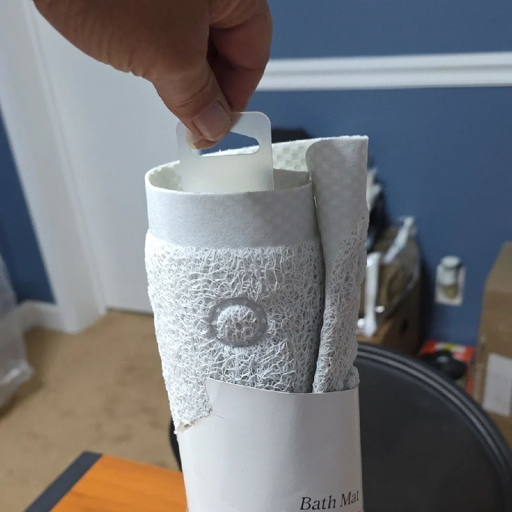 Threshold Textured White Bath Mat